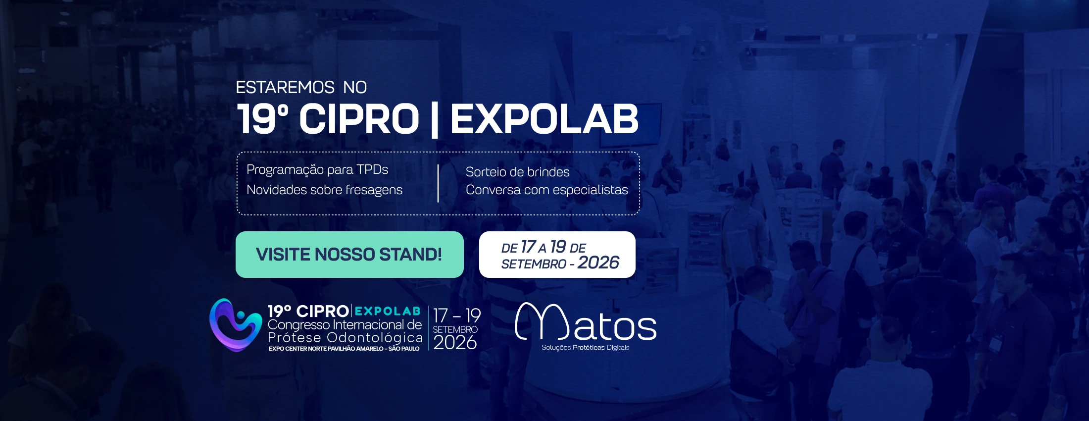 Banner do 19 CIPRO EXPOLAB para dentistas e laboratórios de próteses em São Paulo de 17 a 19 de setembro de 2026